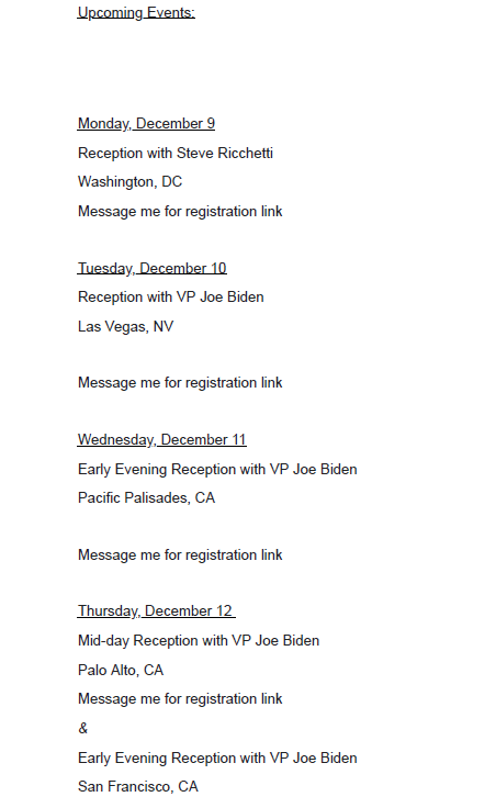 Former lobbyist and Biden's current campaign chairman is helping raise cash for the former VP Former lobbyist and Biden's current campaign chairman is helping raise cash for the former VP